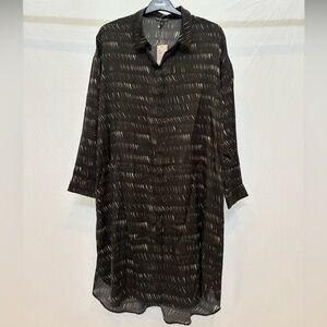NWT!!! Eileen Fisher Long-Sleeve Button-Down Dress